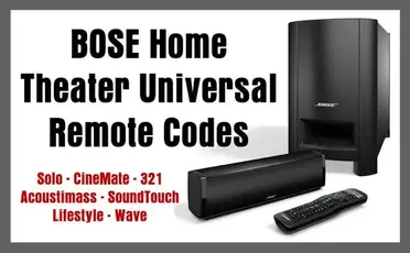 40+ Bose surround sound system remote codes information