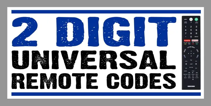 2 digit remote codes
