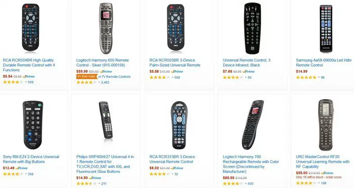 universal remote control for tv