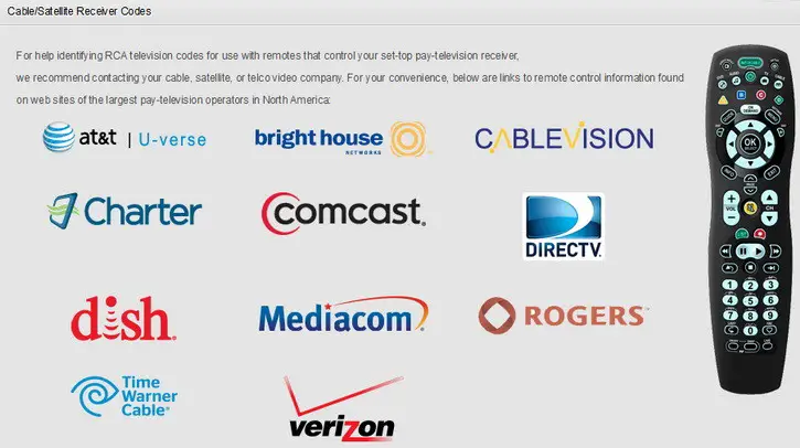 rca remote code finder