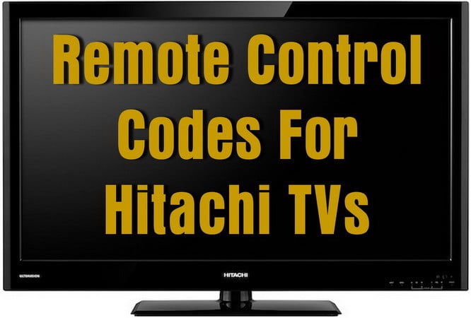 Hitachi TV remote control codes