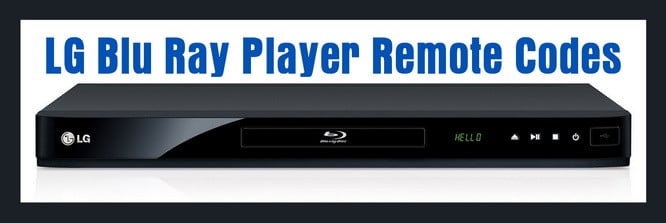 LG Blu Ray Player Remote Control Codes
