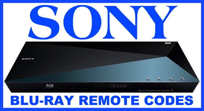 Sony Blu-Ray Remote Codes