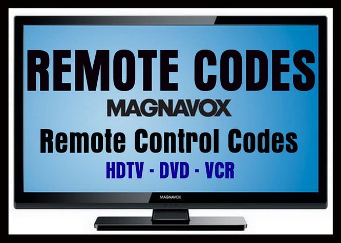 magnavox remote codes for vcr and dvd player combo