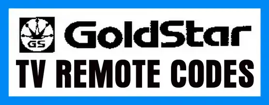 Goldstar TV remote codes