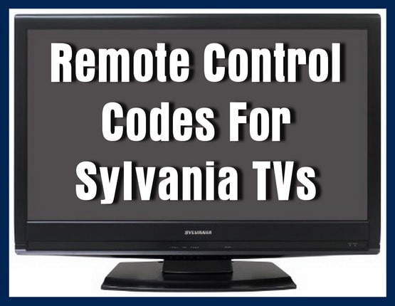 Sylvania TV Remote Codes