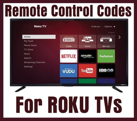Remote Control Codes For ROKU TVs