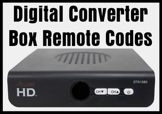 Remote Codes For Digital Converter Box