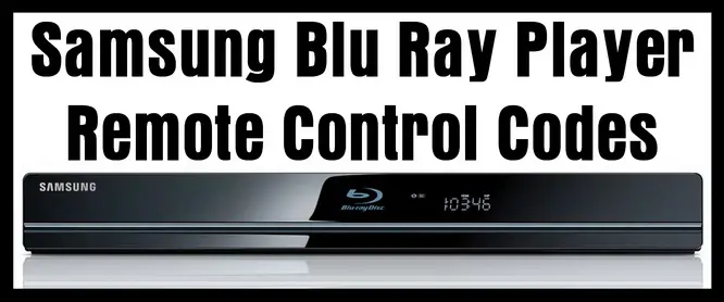 Samsung Blu Ray Player Remote Control Codes