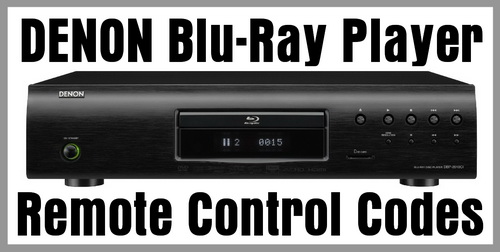 Denon Blu-Ray Player Remote Codes