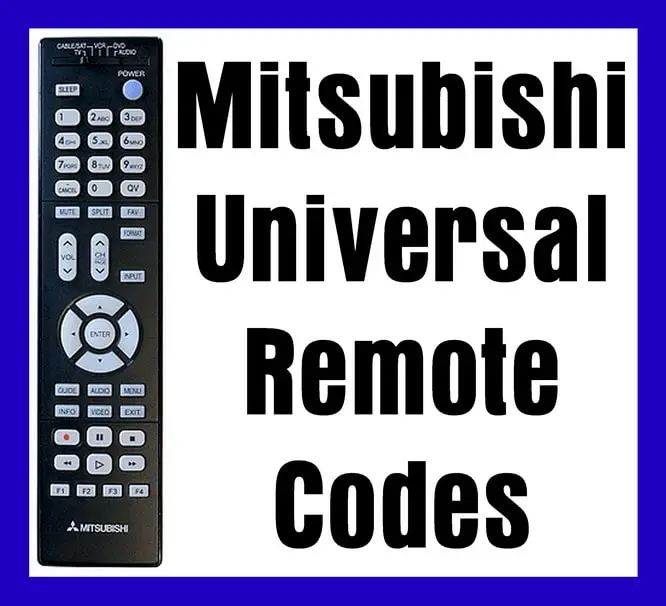Mitsubishi Universal Remote codes