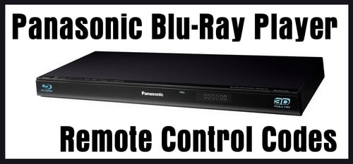 Panasonic Blu-Ray Player Remote Control Codes