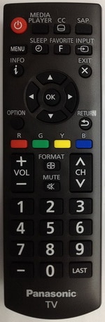 Panasonic OEM Replacement Remote Control for TVs