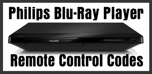 Philips Blu-Ray Disc Player Remote Codes