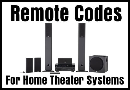 Remote codes for home theater systems