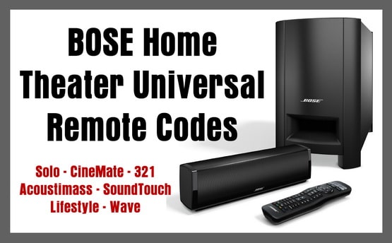 Bose Home Theater Remote Codes