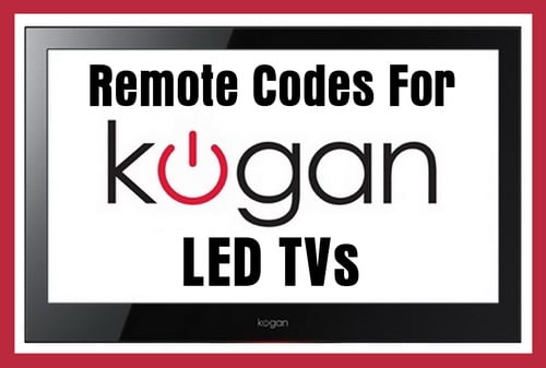 Kogan LED TV Remote Codes