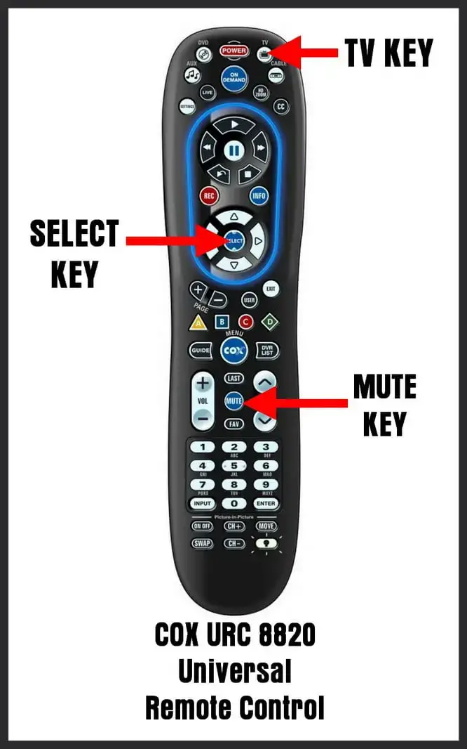 How To Program The COX URC 8820 Universal Remote Control