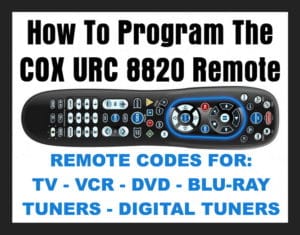 cox minbox universal remote codes