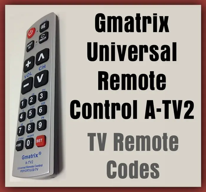 Gmatrix A-TV2 Universal Remote Control - Vizio Panasonic Sharp