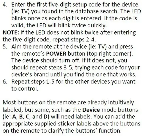 Inteset Remote INT-422 Programming Guide 2