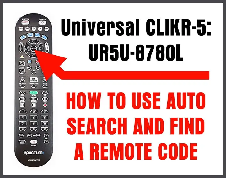 Universal Ur5u 8780l Remote Control Auto Search For Codes Codes For Universal Remotes